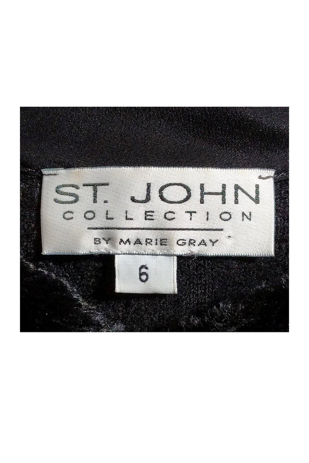 Current Boutique-St. John Collection - Black Textured Knit Jacket Sz 6