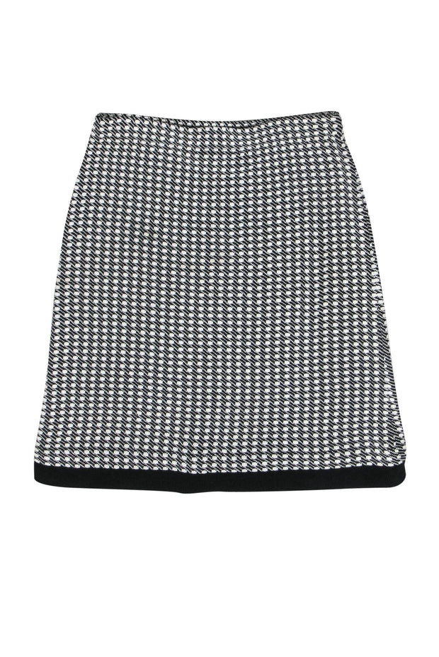 Current Boutique-St. John Collection - Black & White Textured A-Line Skirt Sz 10