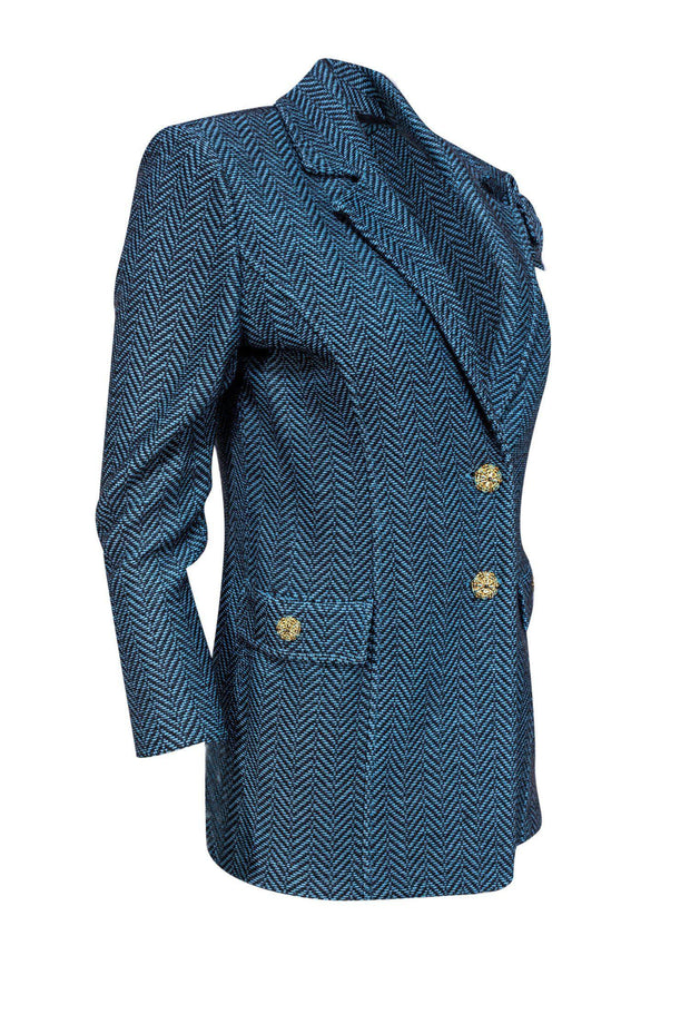 Current Boutique-St. John Collection - Blue & Black Knit Jacket Sz 2