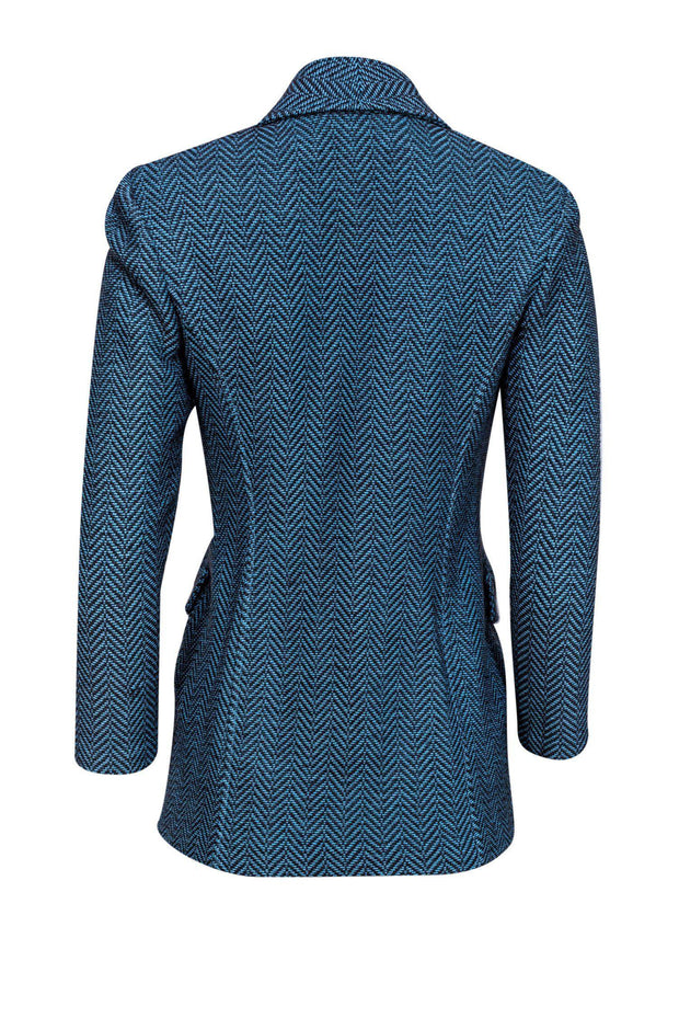 Current Boutique-St. John Collection - Blue & Black Knit Jacket Sz 2