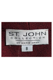 Current Boutique-St. John Collection - Burgundy Knit Blazer Sz 8