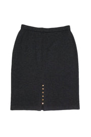 Current Boutique-St. John Collection - Charcoal Grey Knit Skirt Sz 8