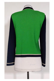 Current Boutique-St. John Collection - Kelly Green & Navy Blazer Sz 4