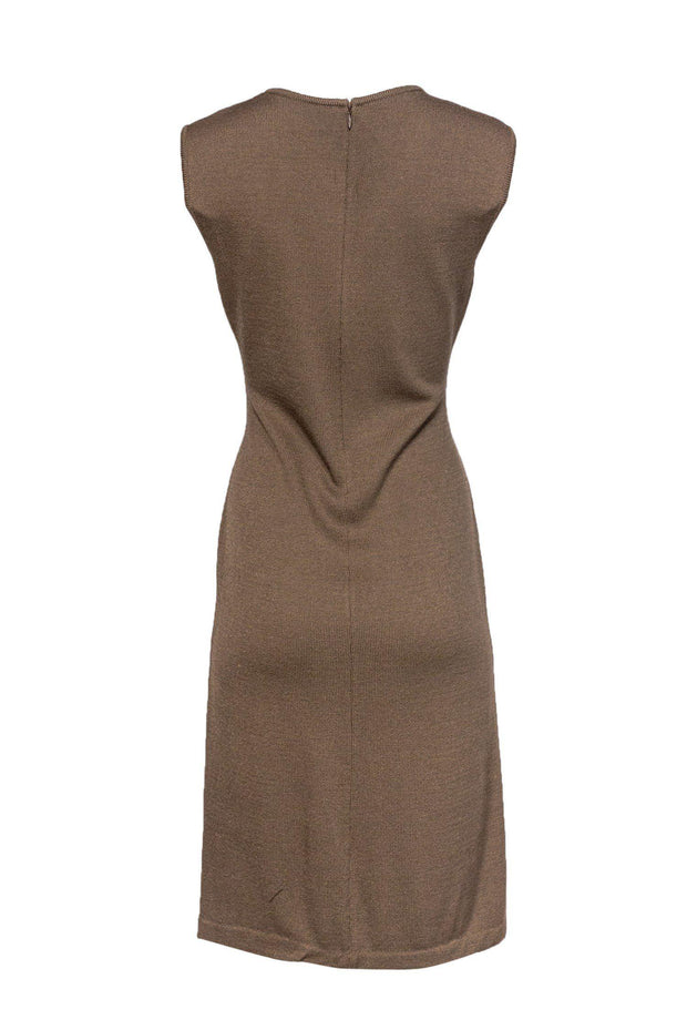 Current Boutique-St. John Collection - Olive Green Knit Dress Sz 8