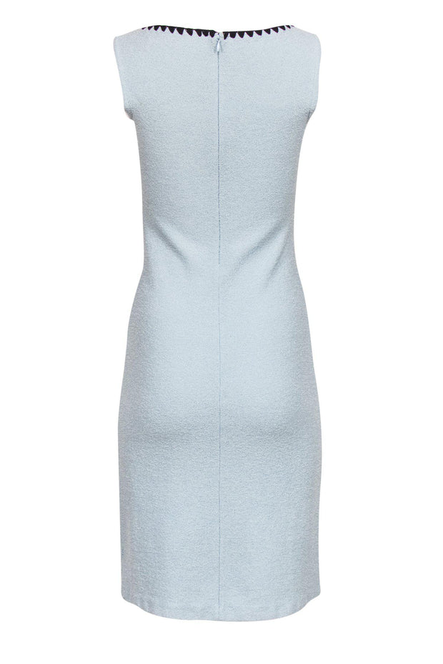 Current Boutique-St. John Collection - Sky Blue Knitted Sheath Dress Sz 2