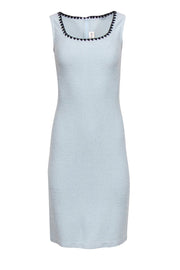 Current Boutique-St. John Collection - Sky Blue Knitted Sheath Dress Sz 2