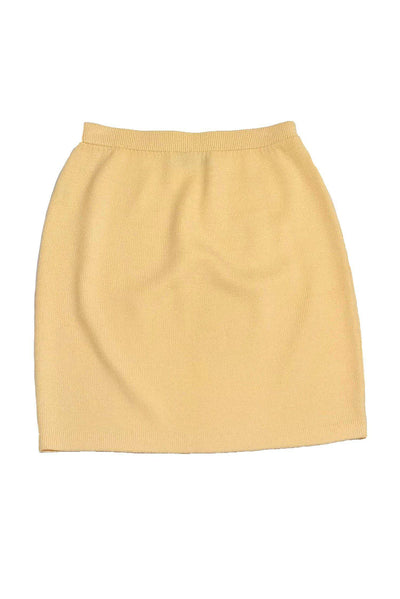 Current Boutique-St. John Collection - Yellow Knit Pencil Skirt Sz 4