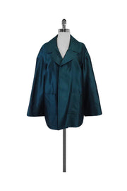 Current Boutique-St. John Couture - Teal Silk & Wool Jacket Sz 12