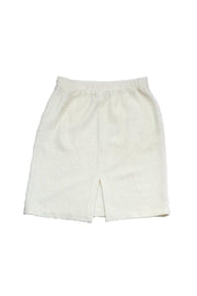 Current Boutique-St. John - Cream Textured Knit Skirt Sz 10