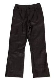 Current Boutique-St. John - Dark Brown Leather Pants Sz 4