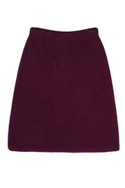 Current Boutique-St. John - Dark Purple Knit A-Line Skirt Sz 8
