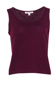 Current Boutique-St. John - Dark Purple Knit Tank Sz S