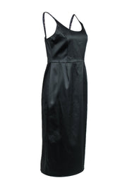 Current Boutique-St. John Evening - Black Sleeveless Sheath Dress w/ Beading Sz 8