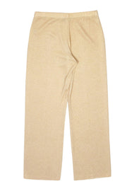 Current Boutique-St. John - Gold Shimmer Knit Straight Leg Pants Sz 12