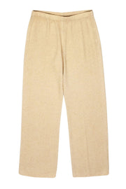 Current Boutique-St. John - Gold Shimmer Knit Straight Leg Pants Sz 12