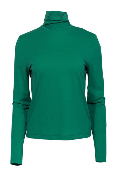 Current Boutique-St. John - Green Long Sleeve Turtleneck Top Sz M