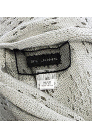Current Boutique-St. John - Grey Metallic Knit Scarf