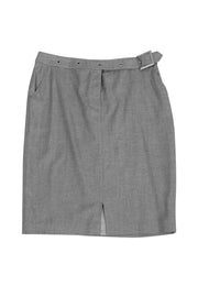 Current Boutique-St. John - Grey Pencil Skirt w/ Buckle Sz 10