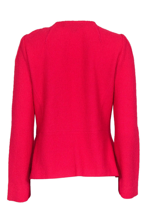 Current Boutique-St. John - Hot Pink Knit Button-Up Blazer Sz 10