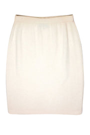 Current Boutique-St. John - Ivory Knit Pencil Skirt Sz 4