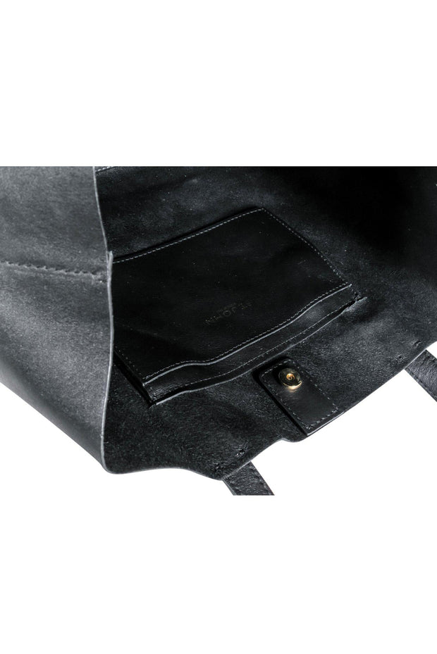 Current Boutique-St. John - Large Black Leather Tote