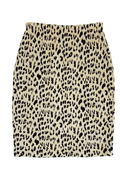 Current Boutique-St. John - Leopard Print Knit Skirt Sz 6