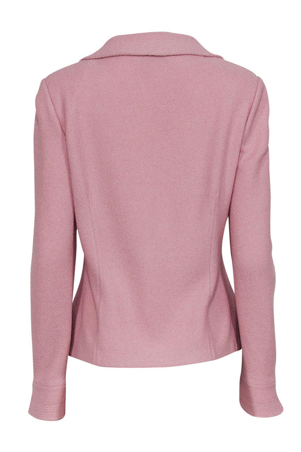 Current Boutique-St. John - Light Pink Knit Button-Up Blazer Sz 12