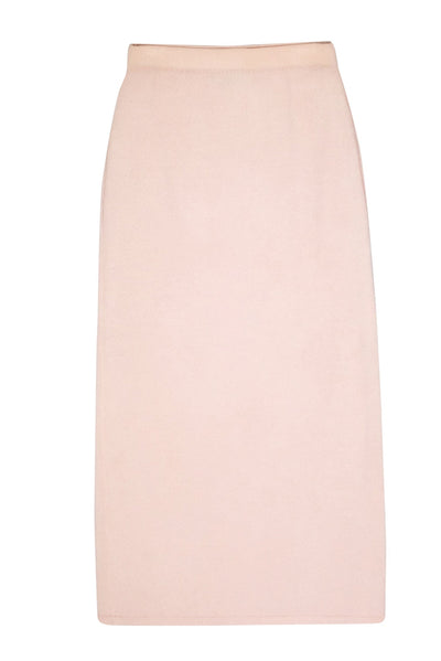 Current Boutique-St. John - Light Pink Knit Maxi Skirt Sz 10
