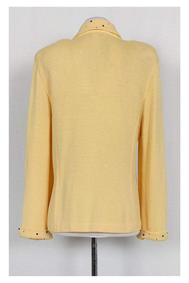 Current Boutique-St. John - Light Yellow Knit Jacket Sz 14