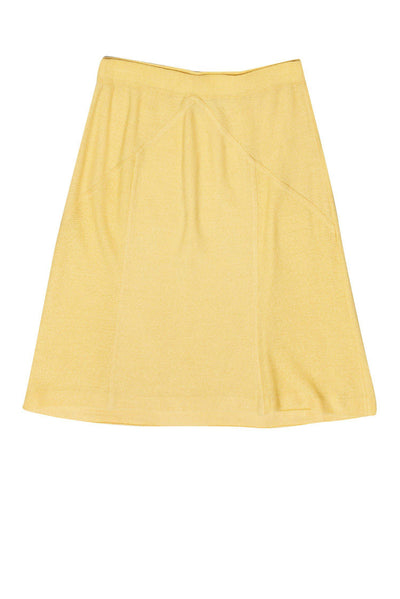 Current Boutique-St. John - Light Yellow Knit Skirt Sz 4