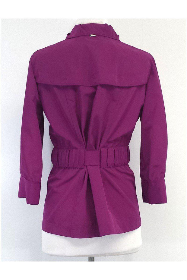 Current Boutique-St. John - Magenta 3/4 Sleeve Trench Jacket Sz 6