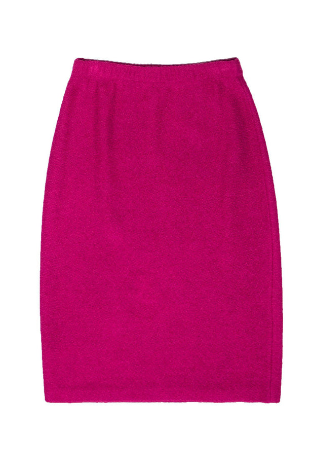 Current Boutique-St. John - Magenta Knit Pencil Skirt Sz 2