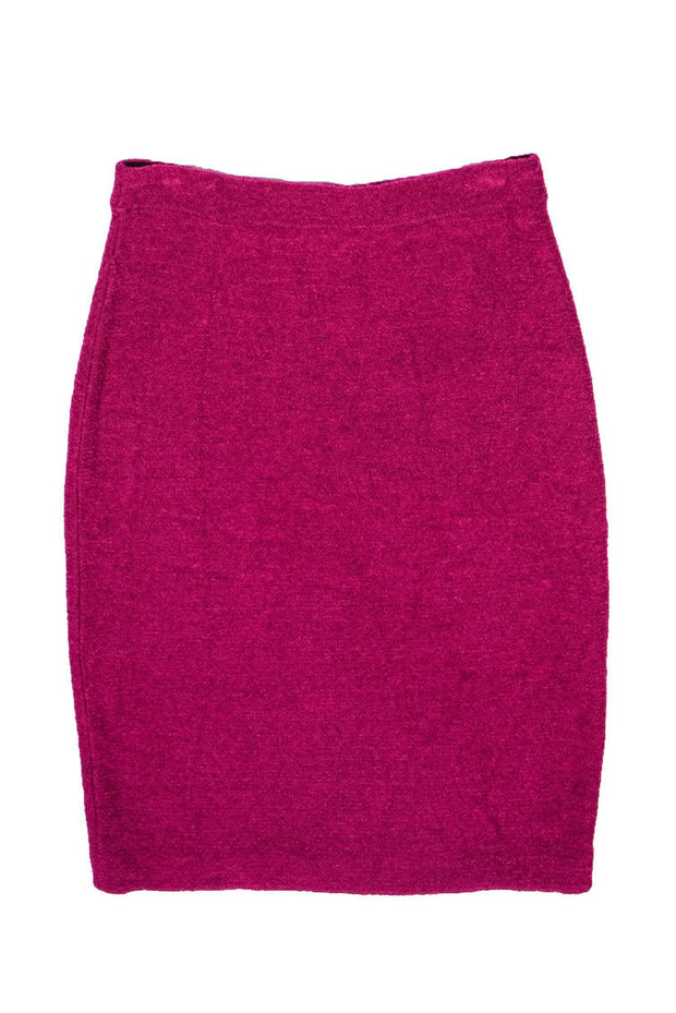 Current Boutique-St. John - Magenta Knit Pencil Skirt Sz 8