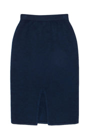 Current Boutique-St. John - Navy Knit Midi Skirt Sz 6