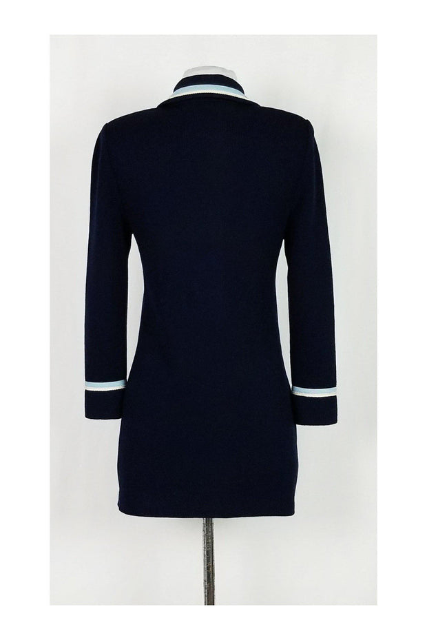 Current Boutique-St. John - Navy Trimmed Knit Jacket Sz 2