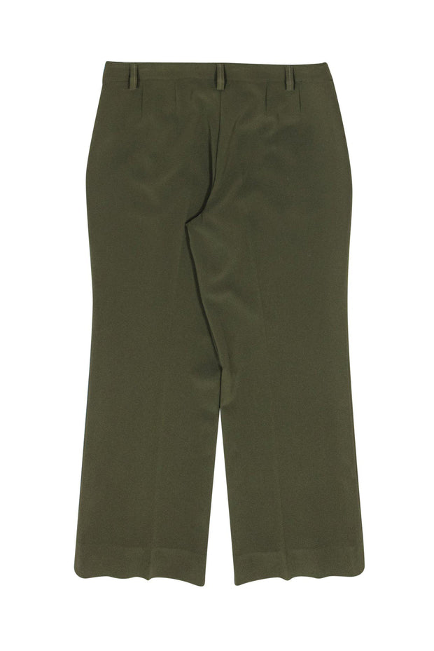Current Boutique-St. John - Olive Green Wide-Leg Trousers Sz 10