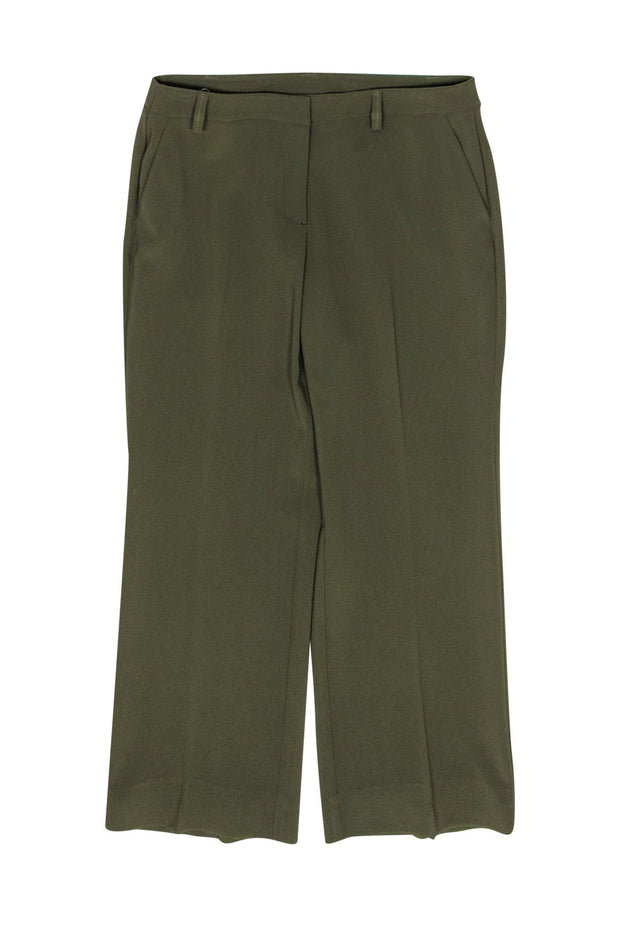 Current Boutique-St. John - Olive Green Wide-Leg Trousers Sz 10
