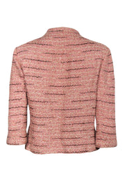 Current Boutique-St. John - Peach & Beige Marbled Tweed Jacket Sz 8