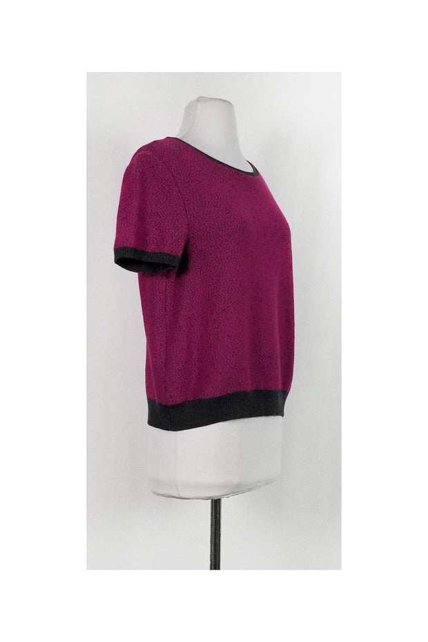 Current Boutique-St. John - Pink & Grey Knit Top Sz M