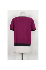 Current Boutique-St. John - Pink & Grey Knit Top Sz M