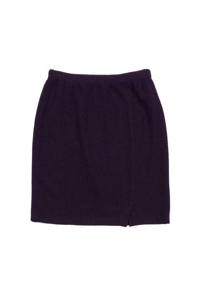 Current Boutique-St. John - Plum Wool Knit Skirt Sz 6