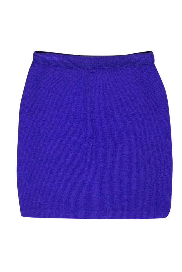 Current Boutique-St. John - Purple Knit Mini Pencil Skirt Sz 6