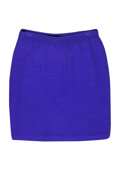 Current Boutique-St. John - Purple Knit Mini Pencil Skirt Sz 6