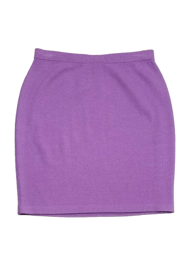 Current Boutique-St. John - Purple Knit Pencil Skirt Sz 12