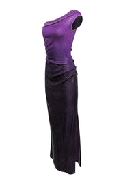 Current Boutique-St. John - Purple Ombre One-Shoulder Sequin Gown Sz 2