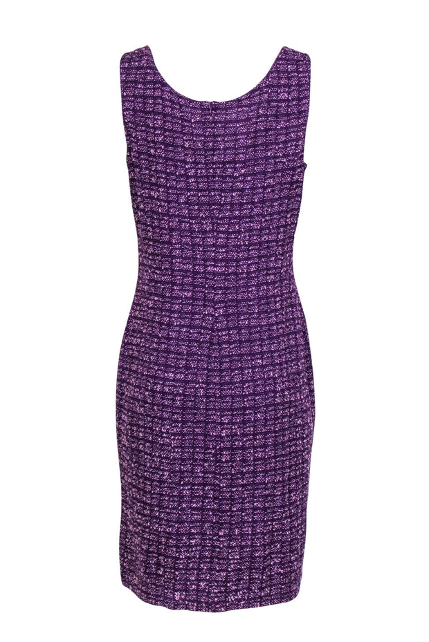 Current Boutique-St. John - Purple & Pink Tweed Shift Dress Sz 12