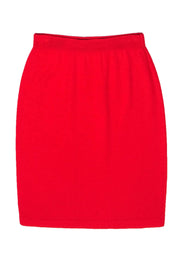 Current Boutique-St. John - Red Knit Pencil Skirt Sz 6