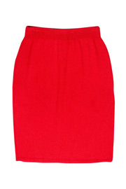 Current Boutique-St. John - Red Knit Pencil Skirt Sz S