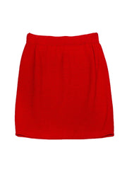 Current Boutique-St. John - Red Knitted Skirt Sz 2