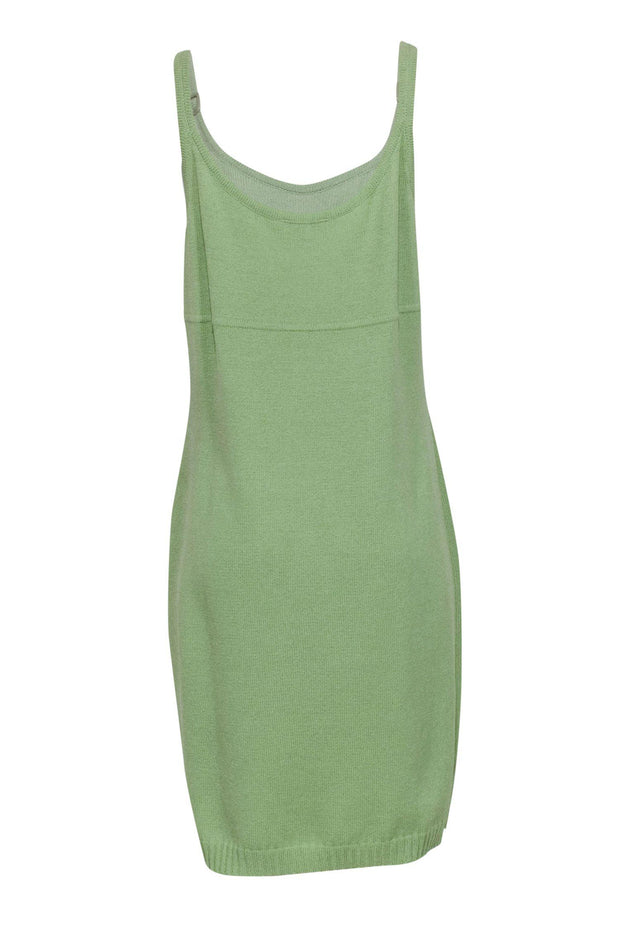 Current Boutique-St. John - Sage Green Knit Tank Dress w/ Buckle Straps Sz M